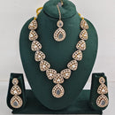 Rajwadi Collection Elegant Austrian Stone And Pota Necklace Set
