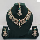 Rajwadi Collection Elegant Austrian Stone And Pota Necklace Set