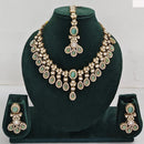 Rajwadi Collection Elegant Austrian Stone And Pota Necklace Set