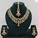 Rajwadi Collection Elegant Austrian Stone And Pota Necklace Set