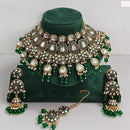 Rajwadi Collection Traditional Kundan Pearl And Beads Choker Necklace Set