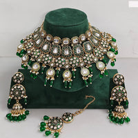 Rajwadi Collection Traditional Kundan Pearl And Beads Choker Necklace Set