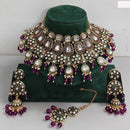 Rajwadi Collection Traditional Kundan Pearl And Beads Choker Necklace Set