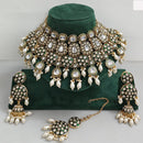 Rajwadi Collection Traditional Kundan Pearl And Beads Choker Necklace Set