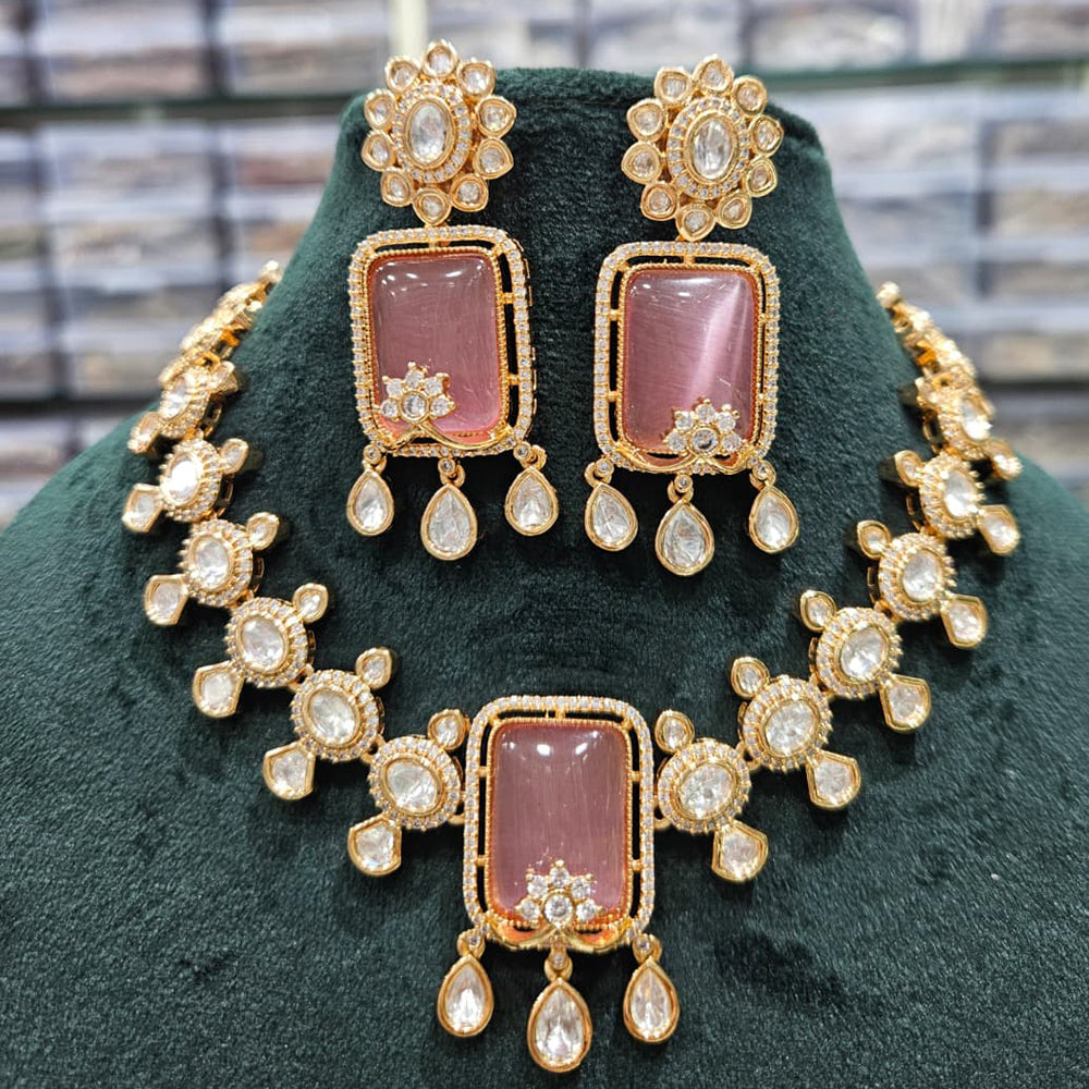 Rajwadi Collection Royal Pachi Kundan Necklace Jewelry Set
