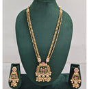 Rajwadi Collection Heritage Pota Stone With Pearl Long Rani Haar Necklace Set