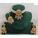 Rajwadi Collection Traditional Pota Stone Choker Necklace Set