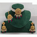 Rajwadi Collection Traditional Pota Stone Choker Necklace Set