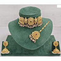 Rajwadi Collection Traditional Crystal Stone Choker Necklace Set