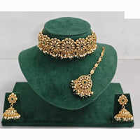 Rajwadi Collection Traditional Crystal Stone Choker Necklace Set