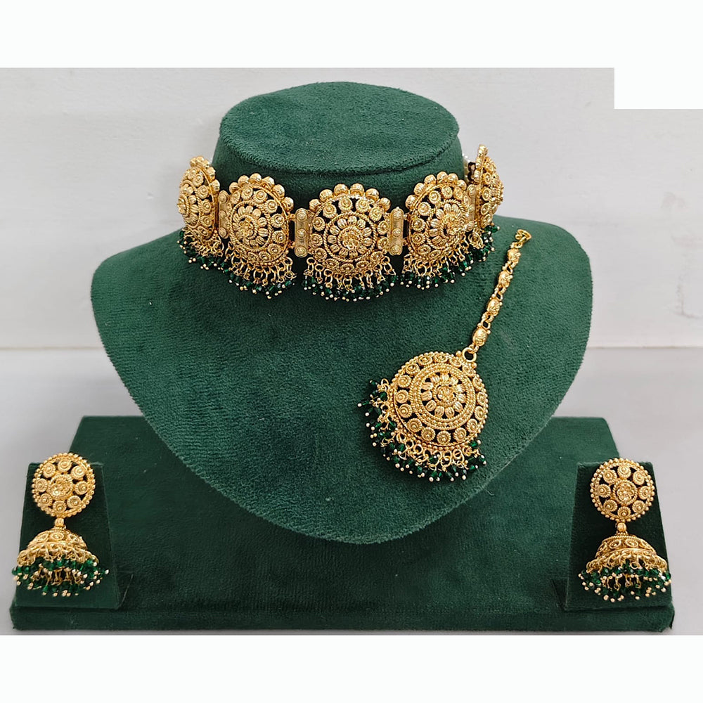 Rajwadi Collection Traditional Pearl Choker Necklace Set