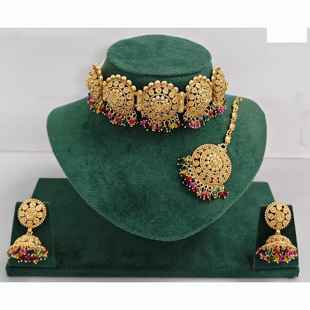 Rajwadi Collection Traditional Pearl Choker Necklace Set