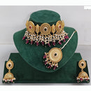 Rajwadi Collection Traditional Pota Stone And Pearl Choker Necklace Set