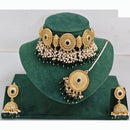 Rajwadi Collection Traditional Pota Stone And Pearl Choker Necklace Set