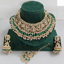 Rajwadi Collection Heritage Inspired Pota Stone Pearl And Beads Choker Necklace Set