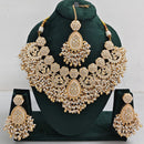 Rajwadi Collection Heritage Inspired Pota Stone And Pearl Necklace Set