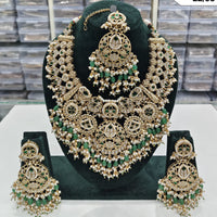 Rajwadi Collection Heritage Inspired Pota Stone And Pearl Necklace Set