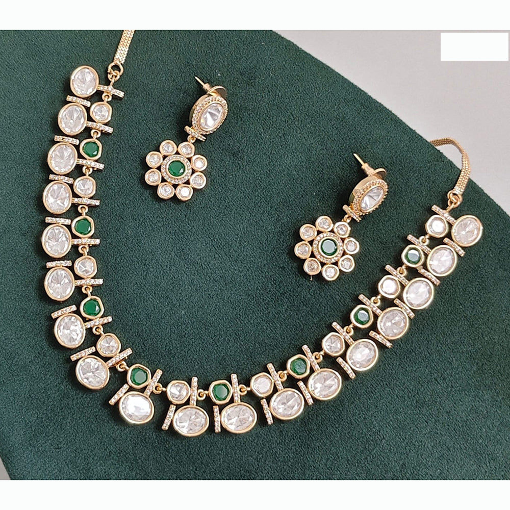 Rajwadi Collection Designer Polki Kundan Necklace Set