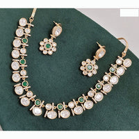 Rajwadi Collection Designer Polki Kundan Necklace Set