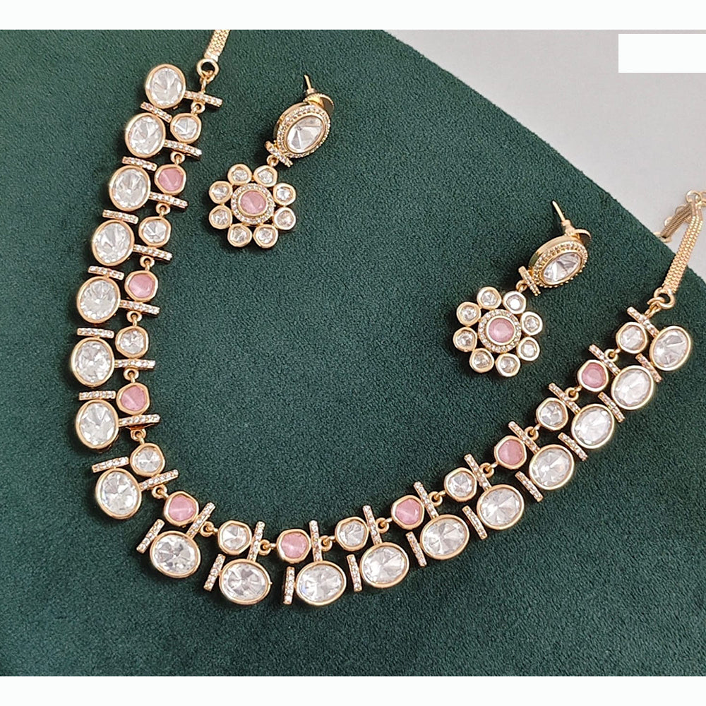 Rajwadi Collection Designer Polki Kundan Necklace Set