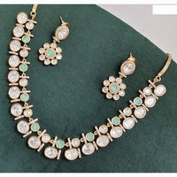 Rajwadi Collection Designer Polki Kundan Necklace Set