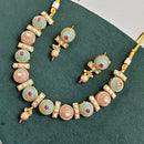 Rajwadi Collection Luxury Pota Stone Pearl And Beads Necklace Set