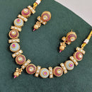 Rajwadi Collection Luxury Pota Stone Pearl And Beads Necklace Set