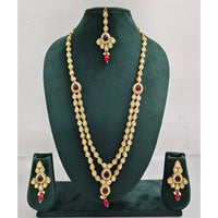 Rajwadi Collection Sparkling Crystal And Austrian Stone Beads Long Necklace Set