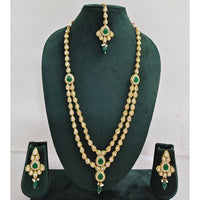 Rajwadi Collection Sparkling Crystal And Austrian Stone Beads Long Necklace Set