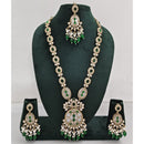 Rajwadi Collection Sparkling Pota And Austrian Stone Beads Long Necklace Set