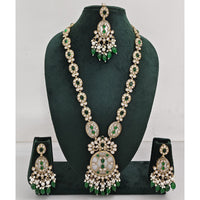 Rajwadi Collection Sparkling Pota And Austrian Stone Beads Long Necklace Set