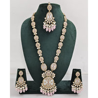 Rajwadi Collection Sparkling Pota And Austrian Stone Beads Long Necklace Set