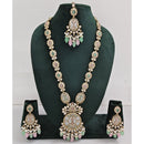 Rajwadi Collection Sparkling Pota And Austrian Stone Beads Long Necklace Set