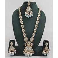 Rajwadi Collection Sparkling Pota And Austrian Stone Beads Long Necklace Set