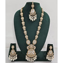 Rajwadi Collection Sparkling Pota And Austrian Stone Beads Long Necklace Set