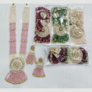 Rajwadi Collection Ethnic Pota Stone And Pearl Beads Long Necklace Set