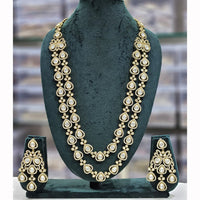 Rajwadi Collection Heritage Polki Kundan Stone Long Necklace Set