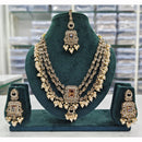 Rajwadi Collection Premium Crystal Pearl And Beads Necklace Set
