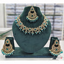 Rajwadi Collection Premium Crystal Pearl And Beads Necklace Set