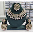 Rajwadi Collection Premium Crystal Pearl And Beads Necklace Set