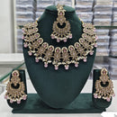 Rajwadi Collection Premium Crystal Pearl And Beads Necklace Set