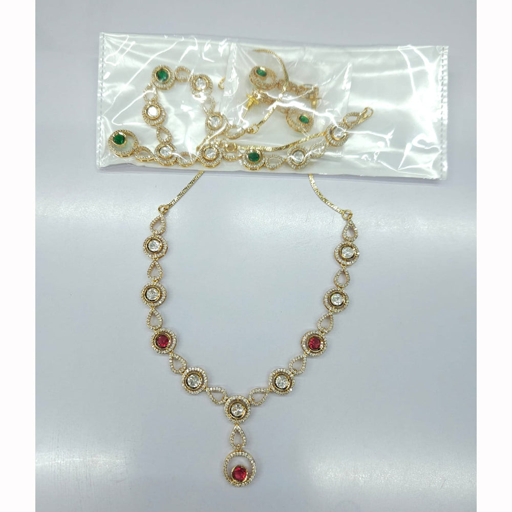 Rajwadi Collection Heritage Polki Kundan Stone Necklace Set