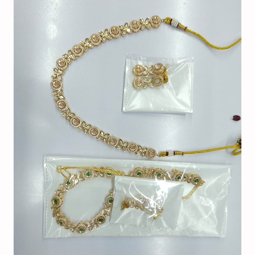 Rajwadi Collection Heritage Polki Kundan Stone Necklace Set