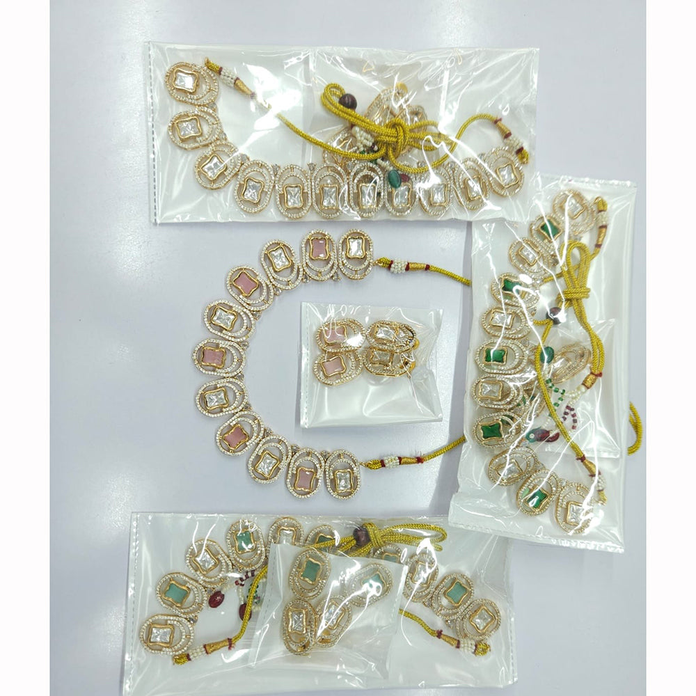 Rajwadi Collection Heritage Polki Kundan Stone Necklace Set