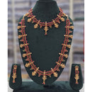 Rajwadi Collection Heritage Pota Stone And Pearl Temple Dual Necklace Set