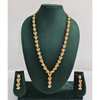 Rajwadi Collection Royal Pota Stone And Pearl Long Necklace Set