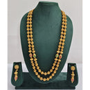 Rajwadi Collection Royal Pota Stone Long Necklace Set