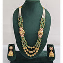 Rajwadi Collection Royal Pota Stone And Pearl Long Necklace Set