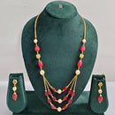 Rajwadi Collection Royal Beads Long Necklace Set