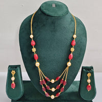 Rajwadi Collection Royal Beads Long Necklace Set
